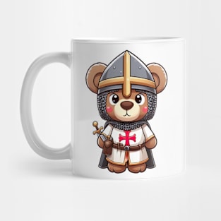 Cute Bear Warrior of the Crusades Mug